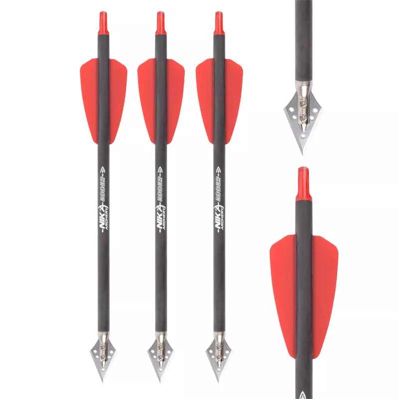 Crossbow Bolt Broadhead - 3-6pcs 7.5in Crossbow Bolts Carbon Arrows