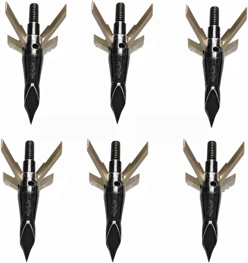 Crossbow Bolt Broadhead - 6PK Hunting Hybrid Broadhead 125 Grain