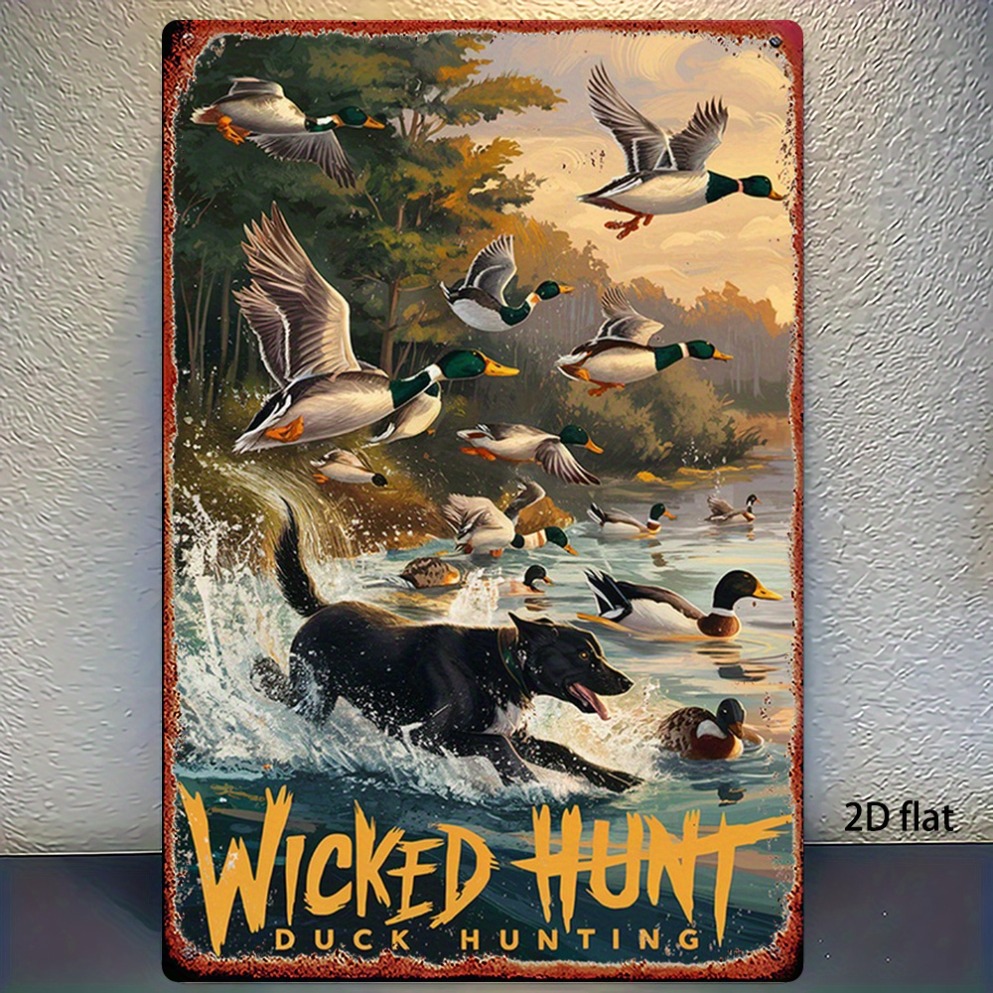 Wildman Hunting & Outdoor Reviews - 2D Flat Vintage Hunting Duck Metal