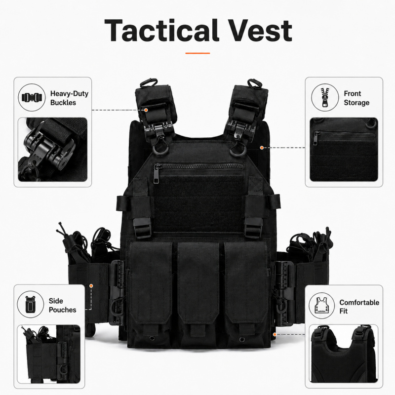 Tactical Vest Polyester Carrie - Outdoor Hunting Magazines recension och pris