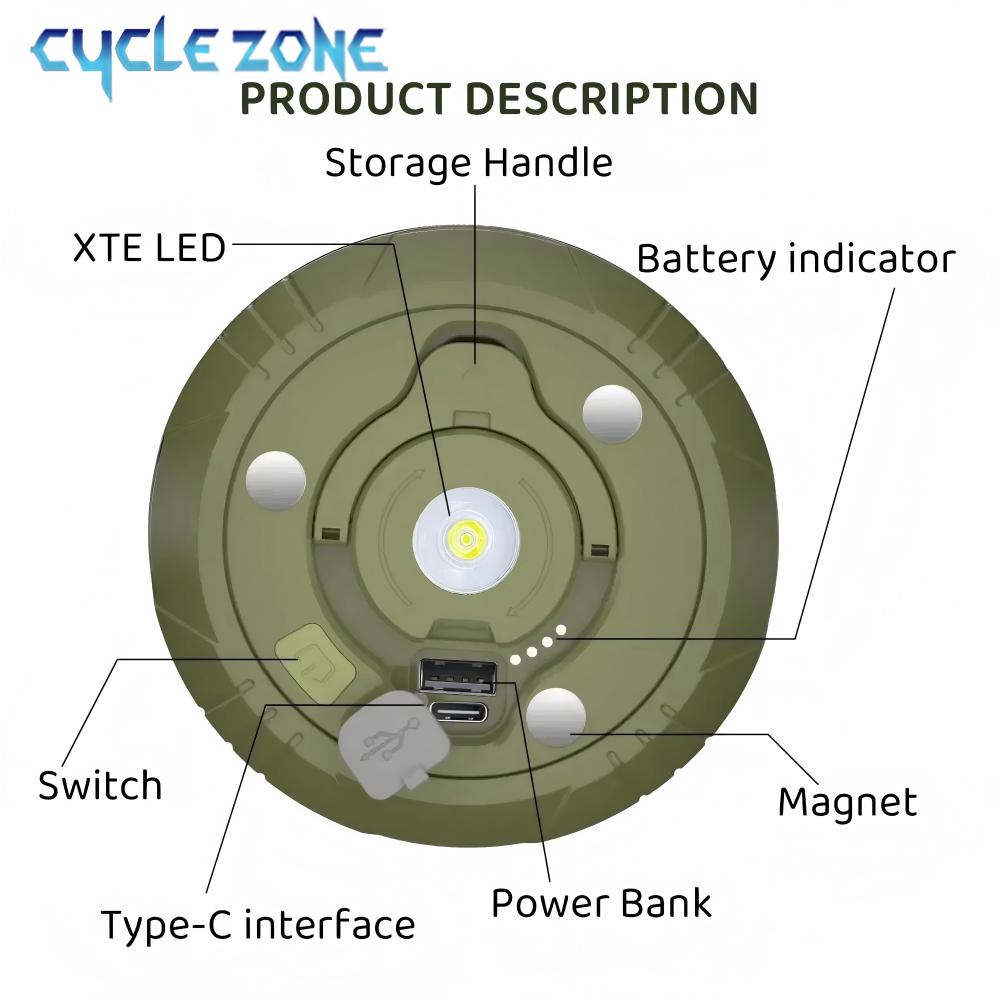 LED Camping Lamp with Reel Str - Outdoor Hunting Tent recension och pris