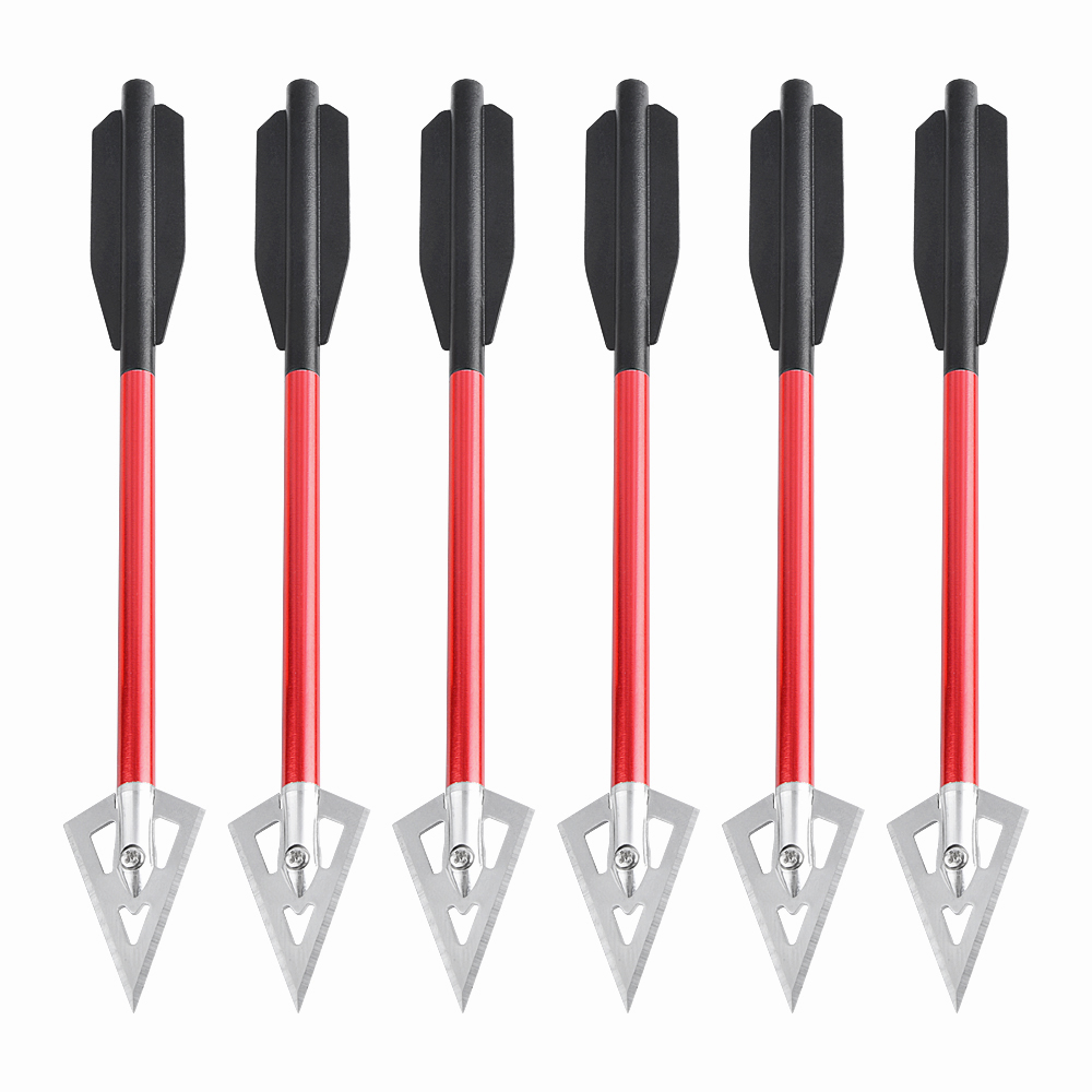 6/12pcs Short Arrow Aluminum C - Crossbow Bolt Broadhead recension och pris