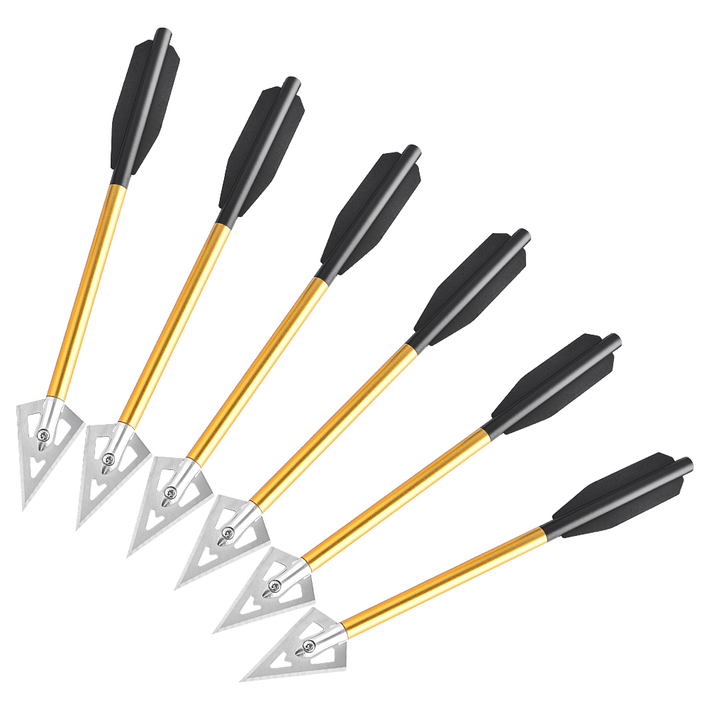 6/12pcs Short Arrow Aluminum C - Crossbow Bolt Broadhead recension och pris