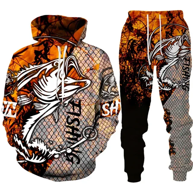Novelty 3D Fish Printed Men Wo - Outdoor Hunting Pants Women recension och pris