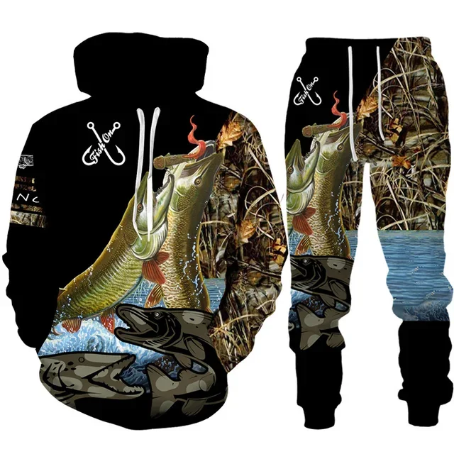 Novelty 3D Fish Printed Men Wo - Outdoor Hunting Pants Women recension och pris
