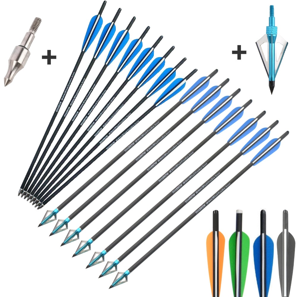 6/12Pcs 16/17/18/20/21/22 Inch - Crossbow Bolt Broadhead recension och pris