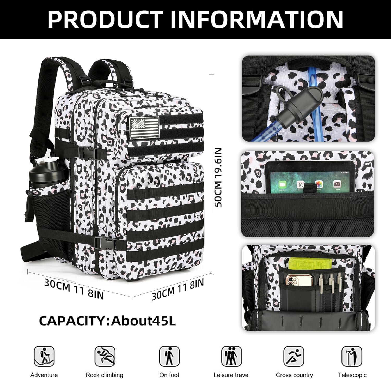 Large 45L 3P Tactical Backpack - Outdoor Hunting Packs recension och pris