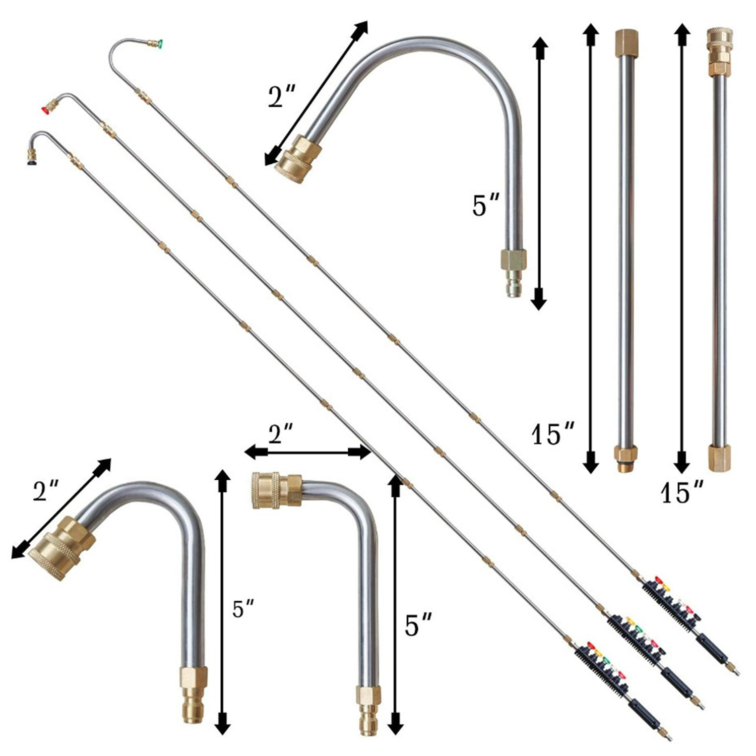 10/8pcs Pressure Washer Extens - Gun Cleaning Rod recension och pris